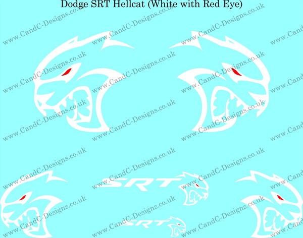 Dodge-SRT-Hellcat-White-with-Red-Eye