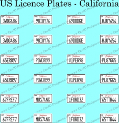 US-Licence-plates